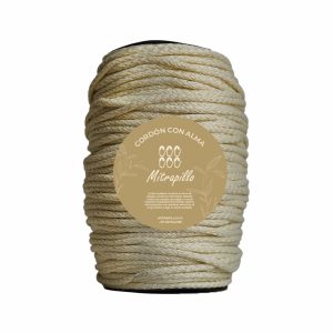 Cordón crispeta blanco crema x150m