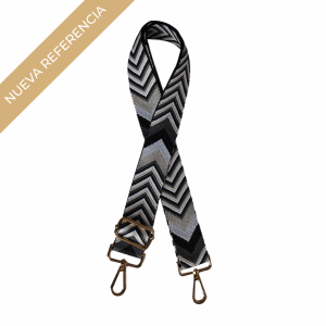 Reata negro beige puntas