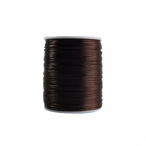 Cordón de seda café marrón 2mm