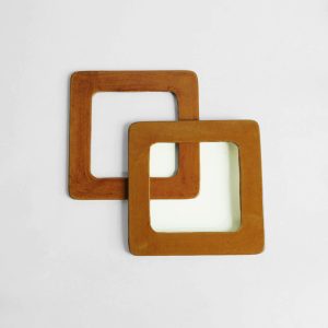 Asas de madera cuadradas color miel 13.5cm