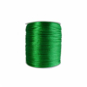 Cordón de seda verde navidad x 130m