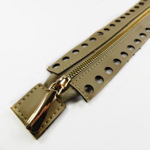 Cremallera lujo beige oro 24cm