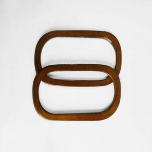 Asas de madera ovaladas color caramelo 19x12.5cm