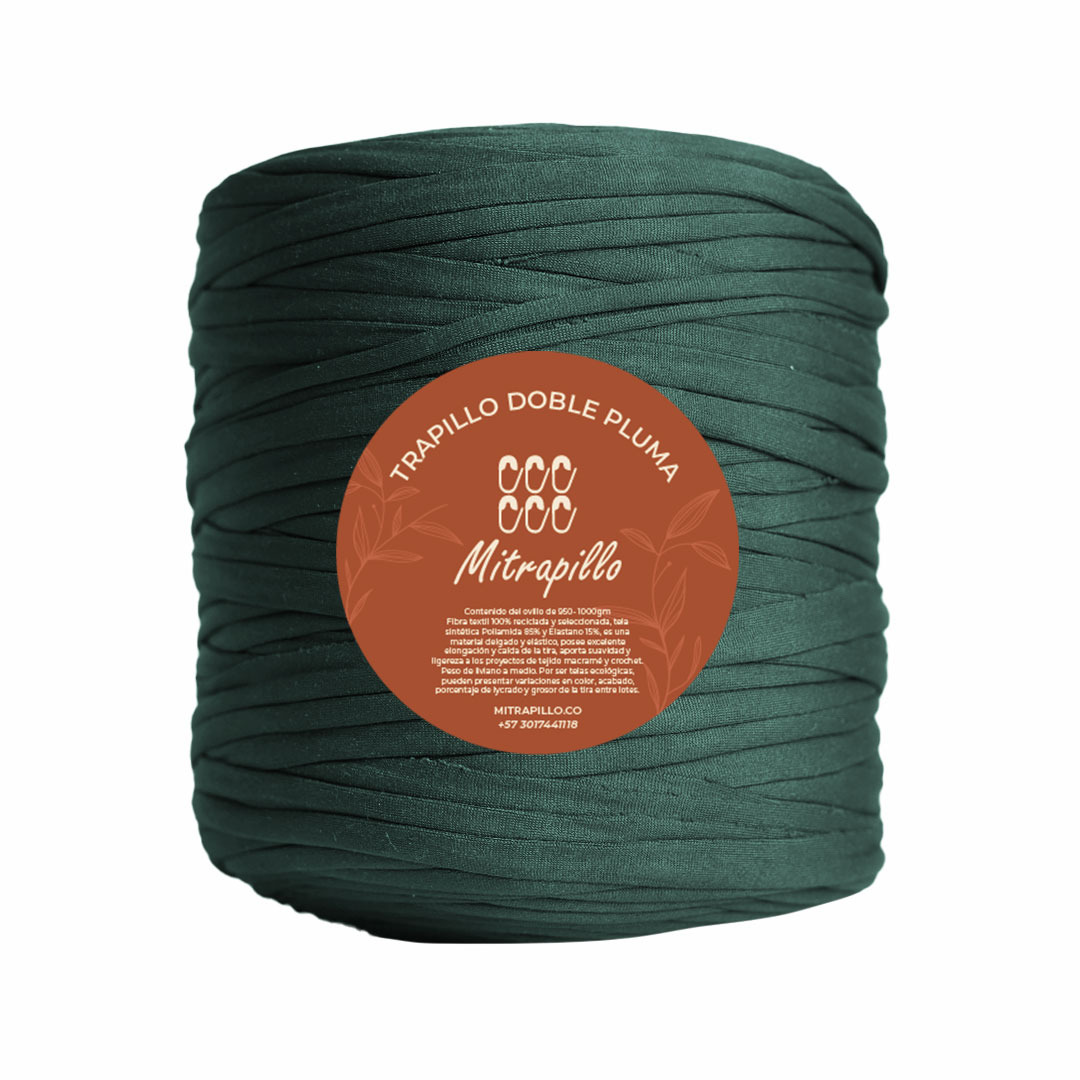 Trapillo doble pluma verde botella