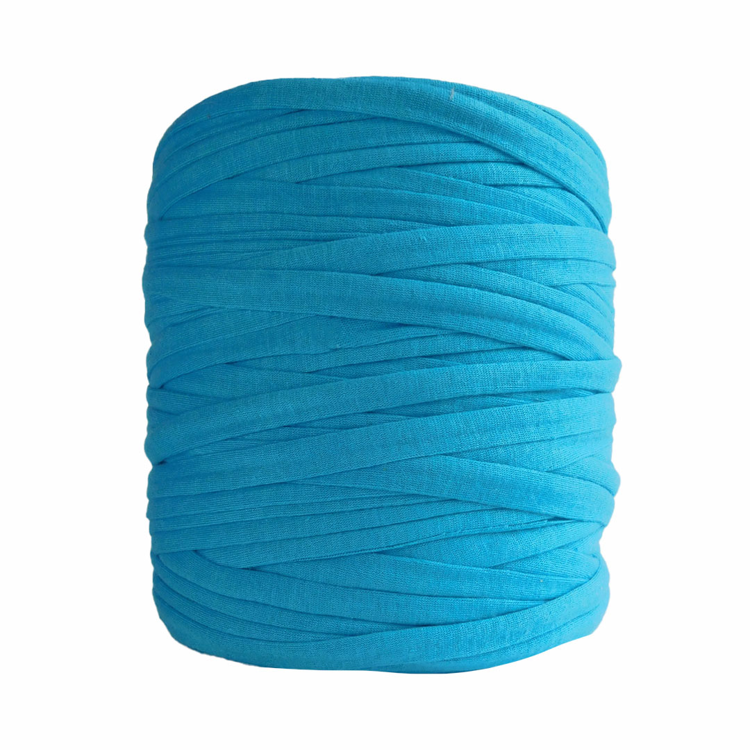 Trapillo algodón licrado azul turquesa - Imagen 2