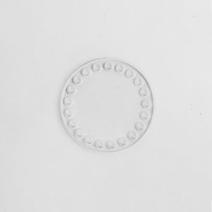 Base acrílico transparente redonda porta vino 10cm