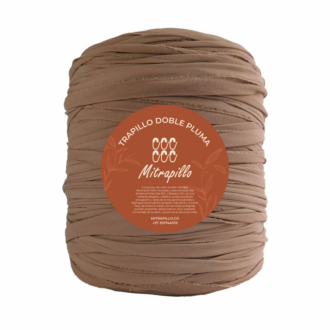 Trapillo doble pluma cafe medio