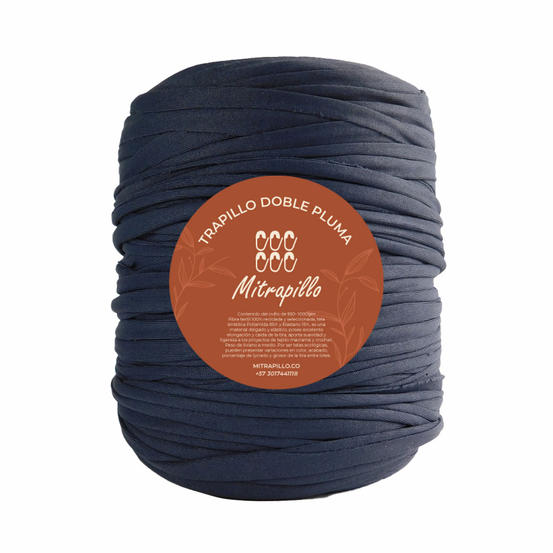 Trapillo doble pluma gris azulado oscuro