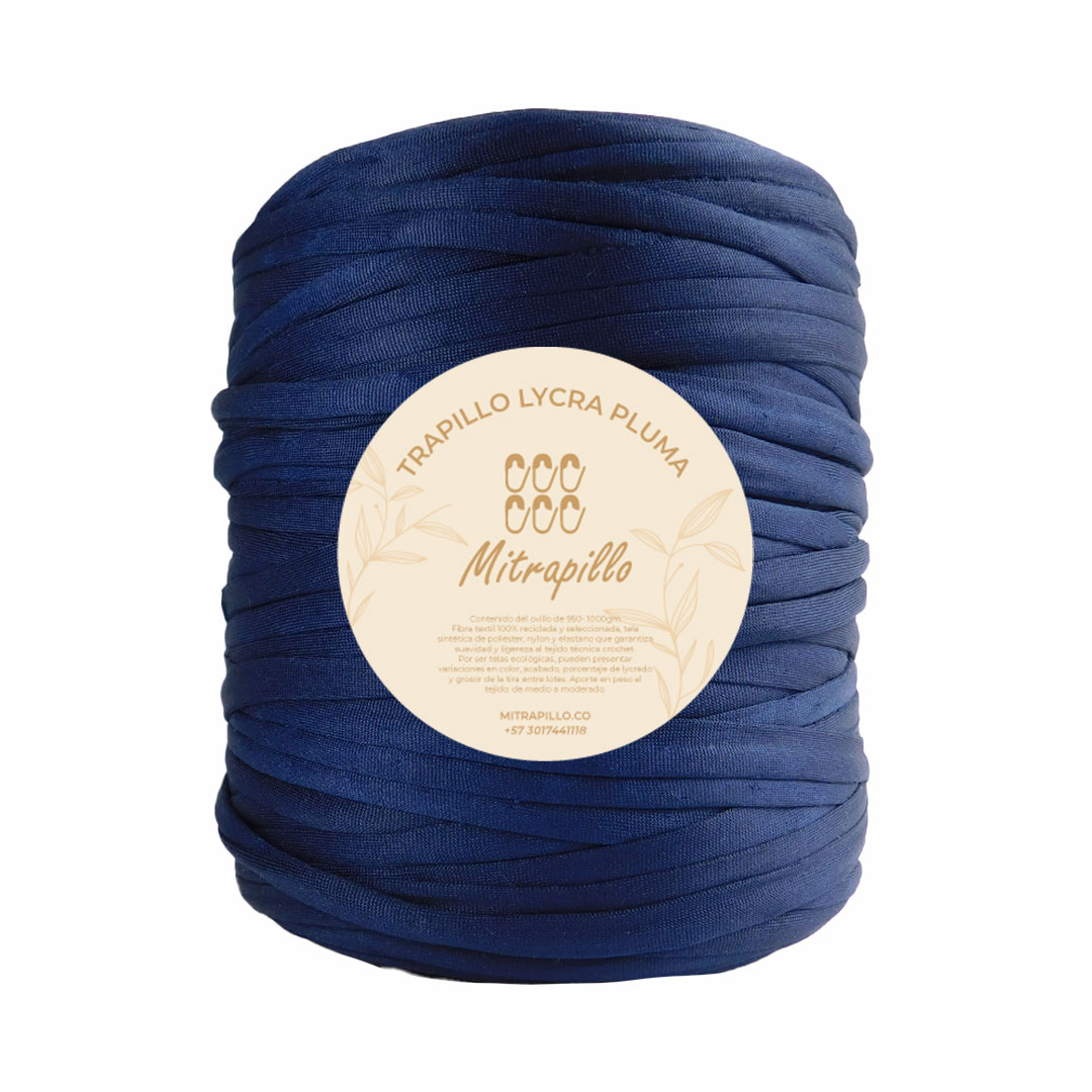 Trapillo pluma azul oscuro perlado