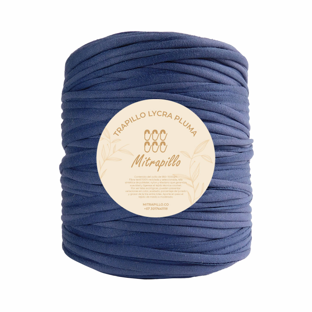 Trapillo pluma azul oscuro mate