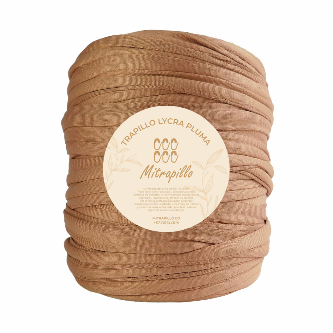 Trapillo pluma cafe canela 3.5 ancho