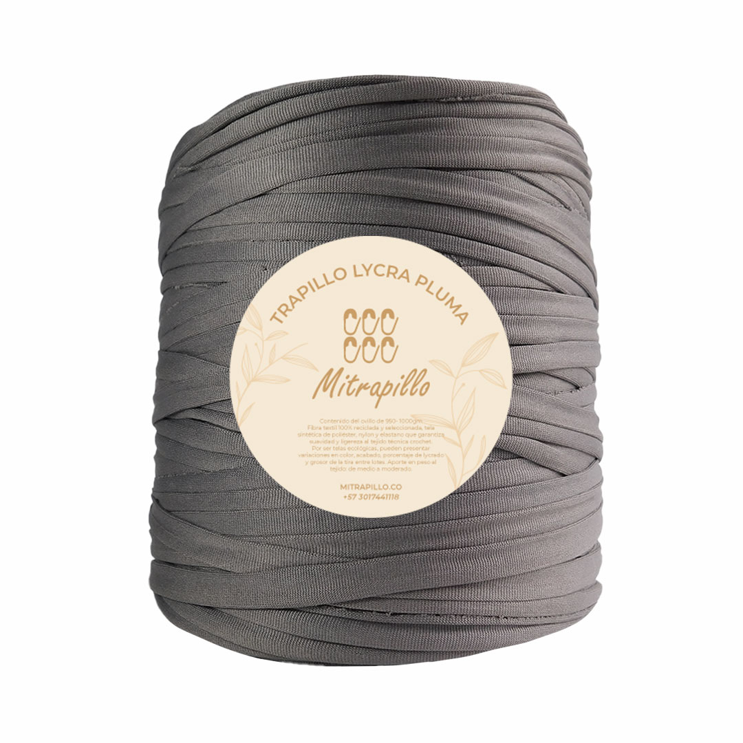 Trapillo pluma gris humo