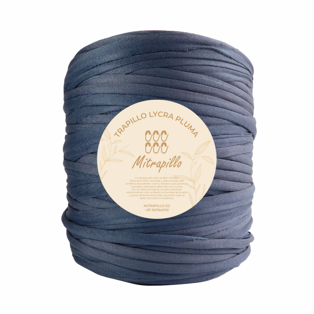 Trapillo pluma gris oscuro perlado