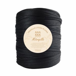 Trapillo pluma negro perlado