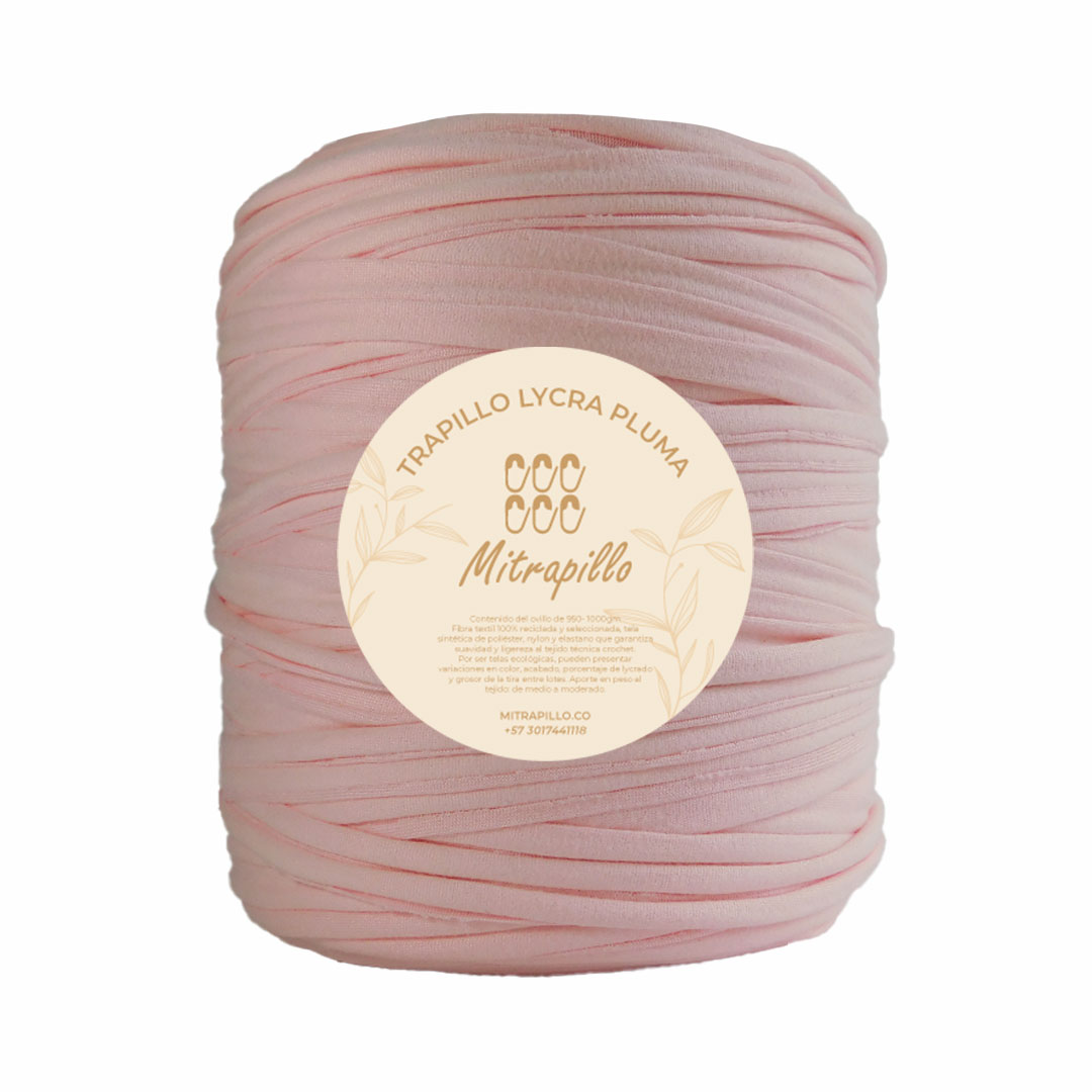 Trapillo pluma rosa bebe