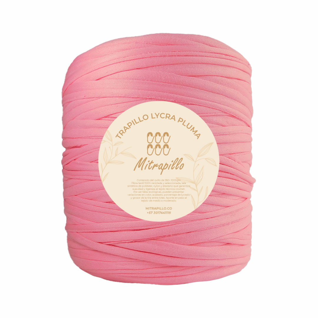 Trapillo pluma rosa chicle