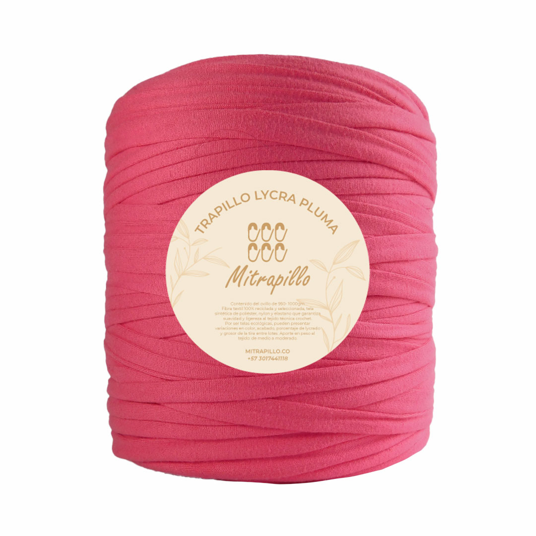 Trapillo pluma rosa fucsia mate