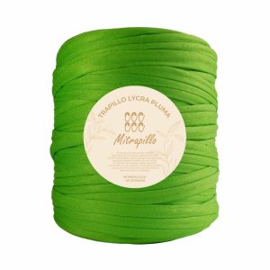 Trapillo pluma verde limon perlado