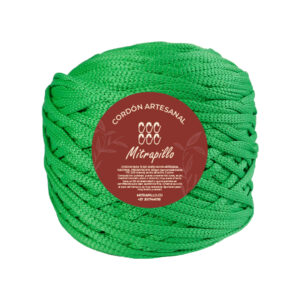 Cordón artesanal verde navidad 3 mm plano