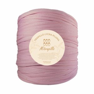 Trapillo pluma rosado pastel textura