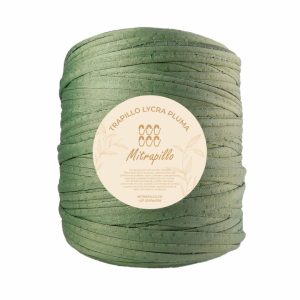 Trapillo pluma verde textura