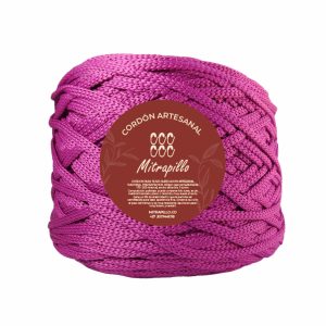 Cordón artesanal morado lavanda 3 mm plano 500gm