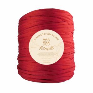 Trapillo pluma rojo cereza