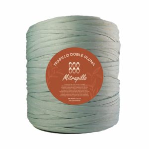 Trapillo doble pluma verde eucalipto