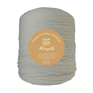 Trapillo algodón licrado blanco marfil