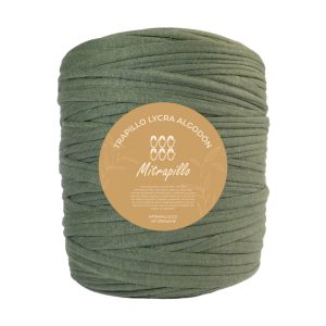 Trapillo algodón licrado verde militar