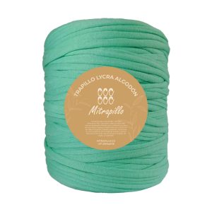 Trapillo algodón licrado verde aguamarina