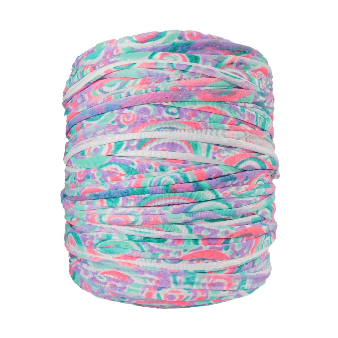 Trapillo pluma estampado lila - coral - Imagen 2