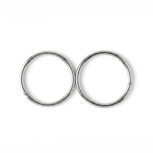 Aros metálicos color plata 4cm