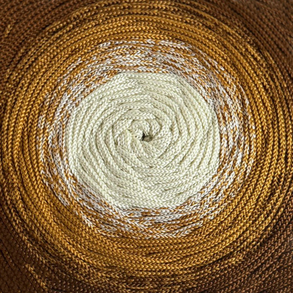 Cordón artesanal degrade mostaza - Imagen 2