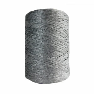 Cinta tejida perlita gris plata lurex plata 500g