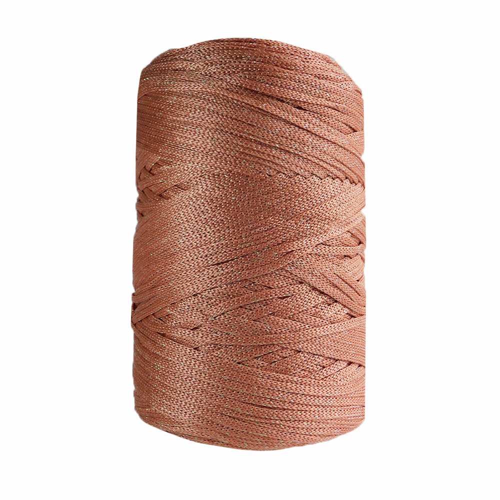 Cinta tejida perlita cobre lurex tornasol 500g