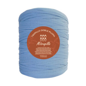 Trapillo doble pluma azul celeste textura