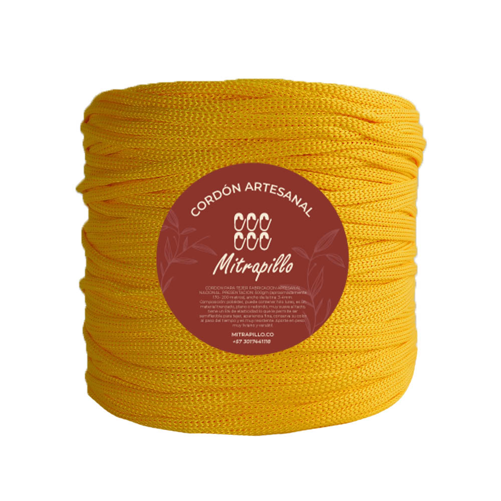 Cordón artesanal amarillo vivo 600gm