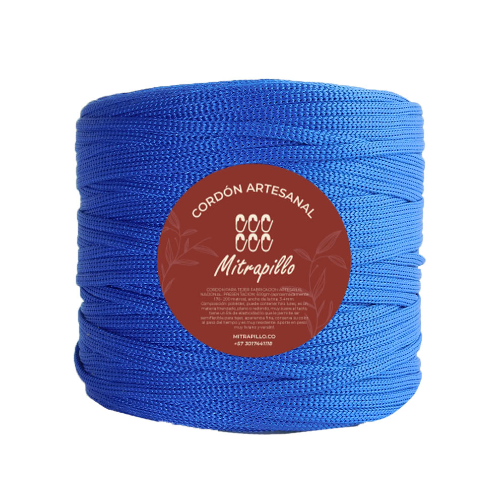 Cordón artesanal azul rey 600gm