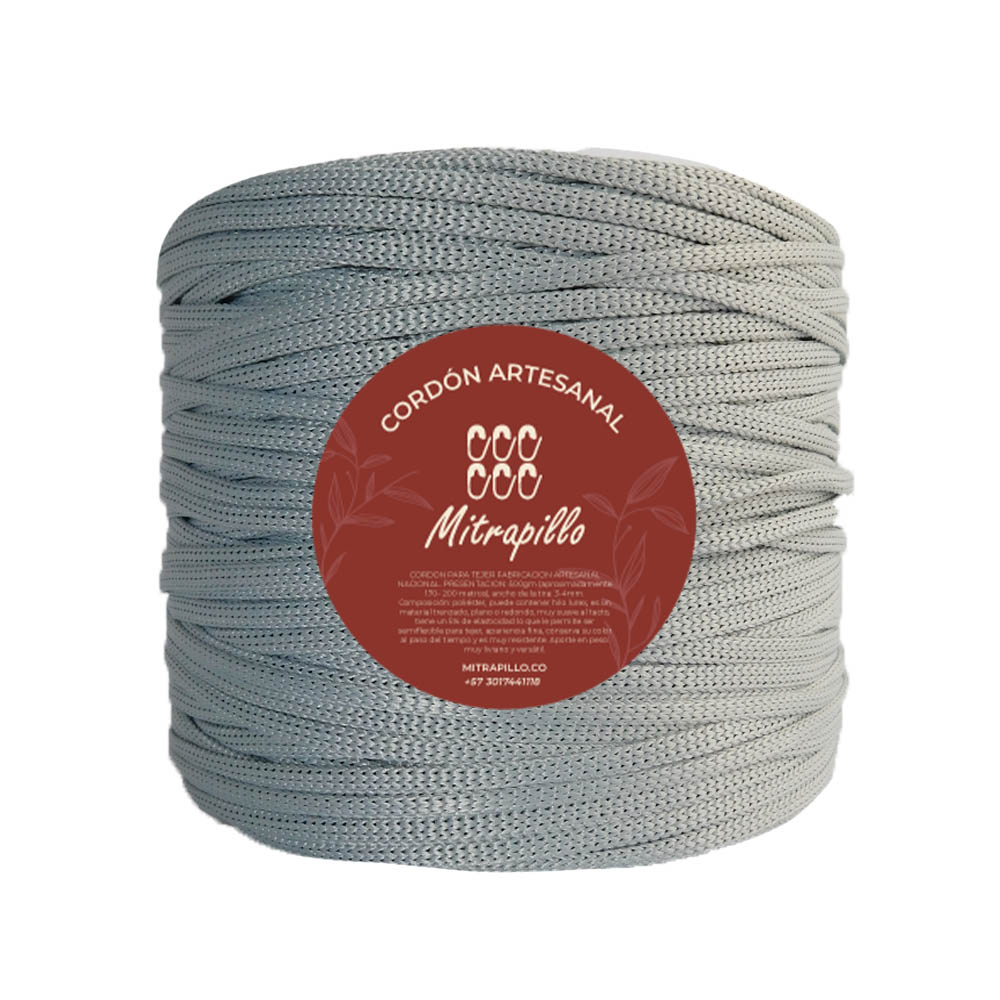 Cordón artesanal gris perla 600gm