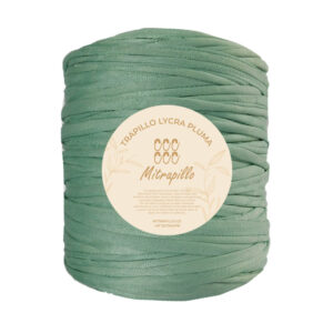 Trapillo pluma verde menta textura