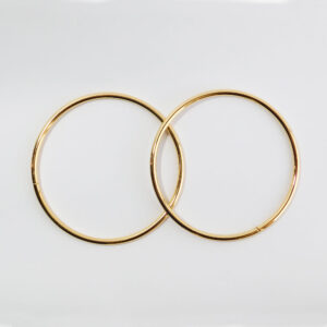 Aros gruesos dorados par 13cm