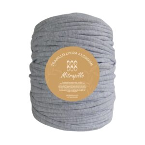 Trapillo algodón licrado gris hielo
