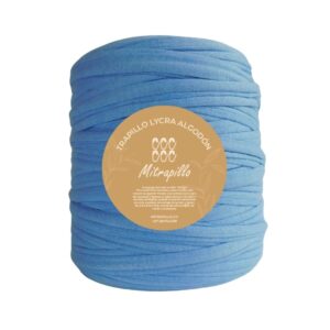 Trapillo algodón licrado azul hortensia